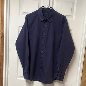 Apt. 9 Men's Purple Striped Button-down Shirt, large